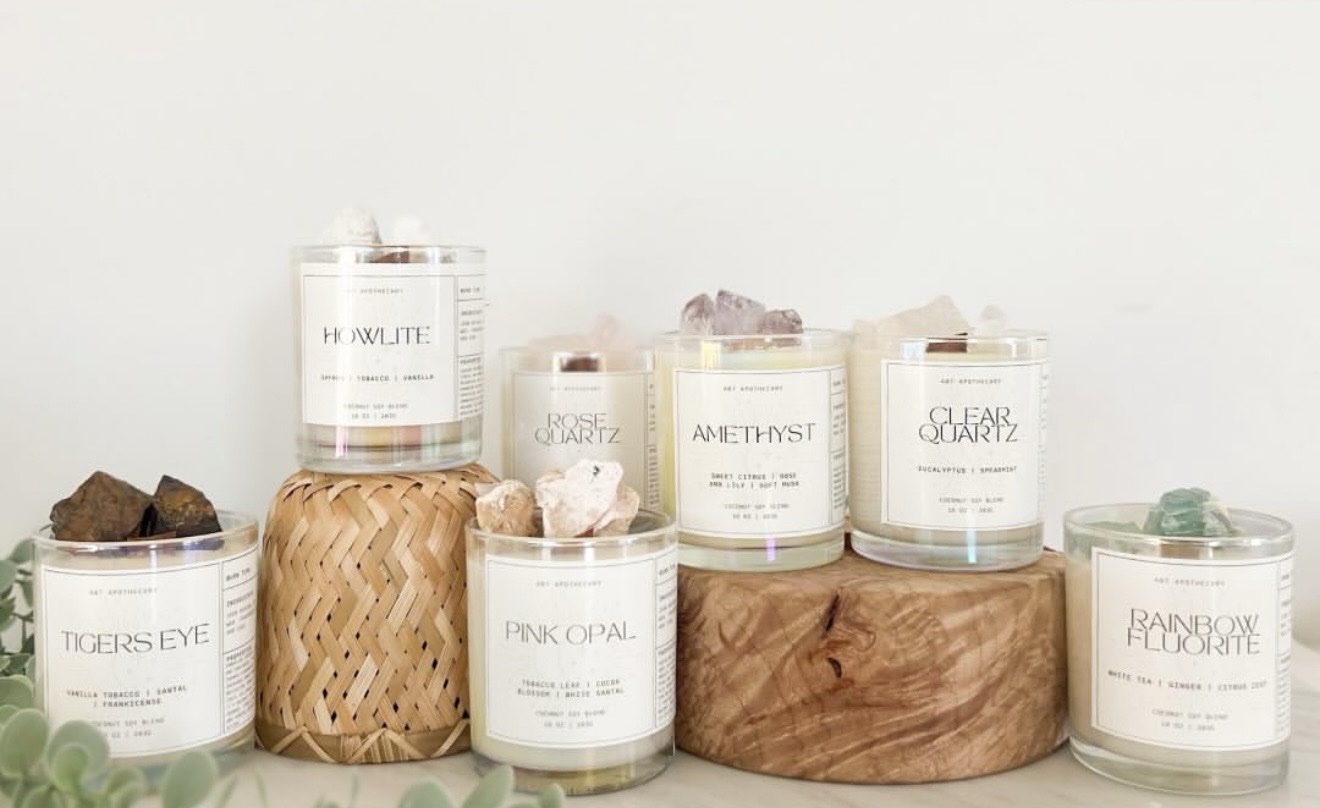 Crystal Intention Candles 1 Crystal Intention Candles